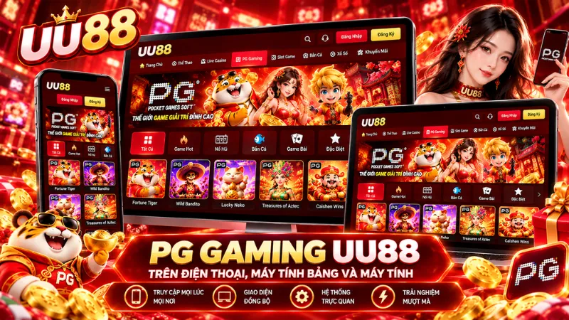 PG Gaming UU88 với hệ thống biểu tượng và tính năng được trình bày trực quan